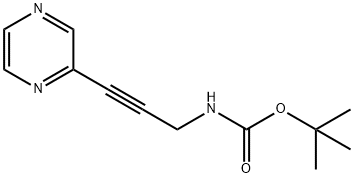 1,1-Dimethylethyl N-[3-(2-pyrazinyl)-2-propyn-1-yl]carbamate 结构式