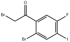 2-Bromo-5-fluoro-4-iodophenacyl bromide 结构式