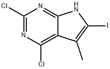 2,4-二氯-6-碘-5-甲基-7H-吡咯并[2,3-D]嘧啶 结构式