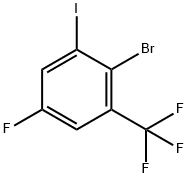 2-Bromo-5-fluoro-1-iodo-3-(trifluoromethyl)benzene 结构式