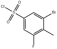 Benzenesulfonyl chloride, 3-bromo-5-fluoro-4-methyl- 结构式