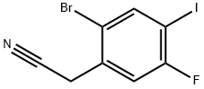 2-Bromo-5-fluoro-4-iodophenylacetonitrile 结构式