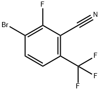 3-Bromo-2-fluoro-6-(trifluoromethyl)benzonitrile 结构式