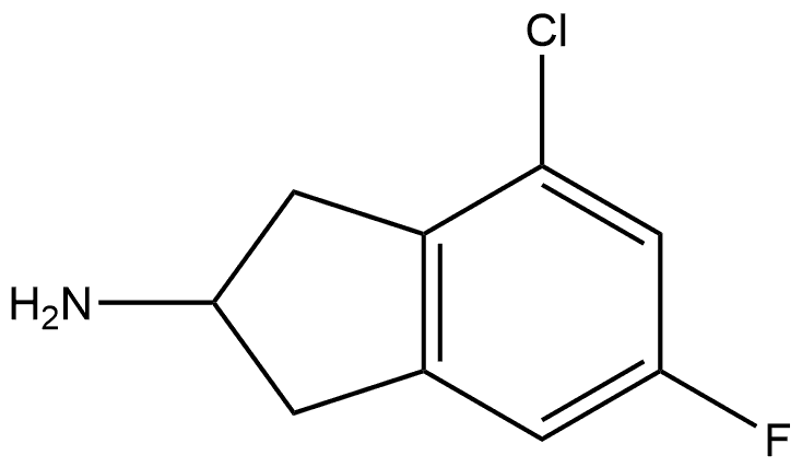 4-Chloro-6-fluoro-2,3-dihydro-1H-inden-2-amine 结构式