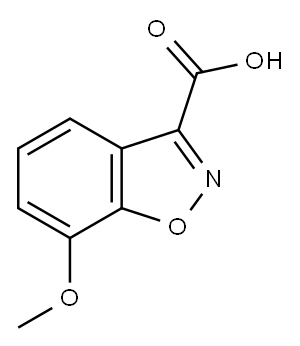 7-甲氧基苯并[D]异噁唑-3-羧酸 结构式