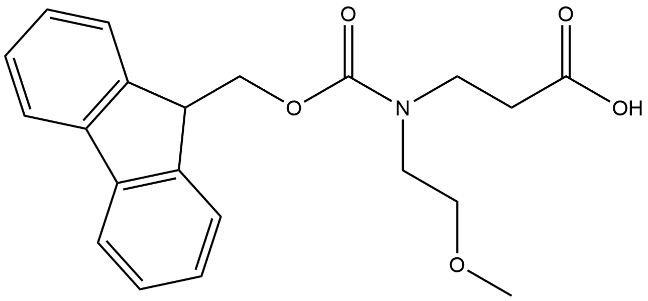 β-Alanine, N-[(9H-fluoren-9-ylmethoxy)carbonyl]-N-(2-methoxyethyl)- 结构式