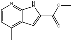 4-甲基-1H-吡咯并[2,3-B]吡啶-2-羧酸甲酯 结构式