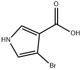 4-溴-1H-吡咯-3-羧酸 结构式