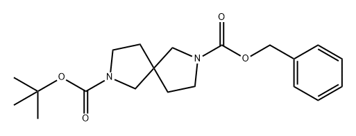 2,7-Diazaspiro[4.4]nonane-2,7-dicarboxylic acid, 2-(1,1-dimethylethyl) 7-(phenylmethyl) ester 结构式