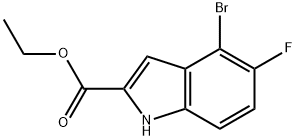 4-溴-5-氟吲哚-2-甲酸乙酯 结构式
