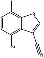 4-溴-7-氟苯并[B]噻吩-3-甲腈 结构式