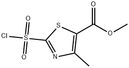 2-(氯磺酰基)-4-甲基-5-噻唑甲酸甲酯 结构式