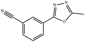 3-(5-Methyl-1,3,4-oxadiazol-2-yl)benzonitrile 结构式