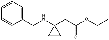 Cyclopropaneacetic acid, 1-[(phenylmethyl)amino]-, ethyl ester 结构式