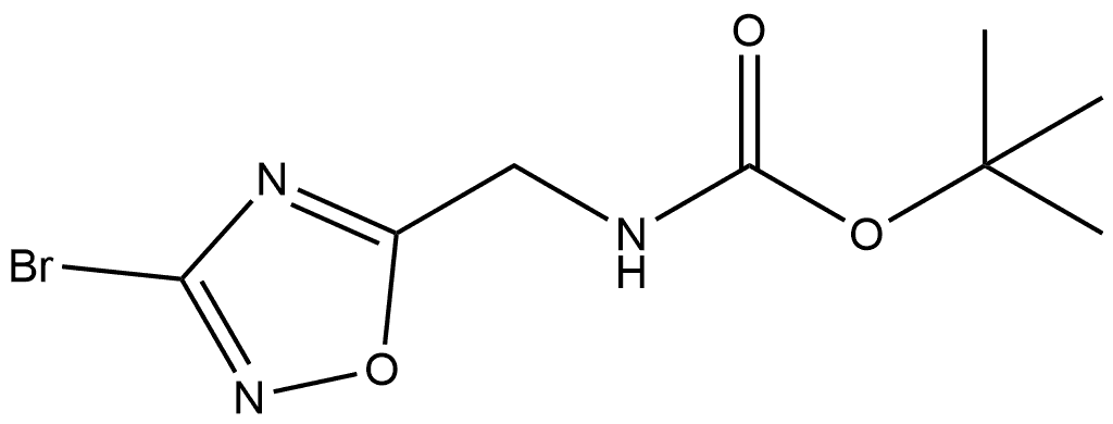 (3-Bromo-[1,2,4]oxadiazol-5-ylmethyl)-carbamic acid tert-butyl ester 结构式