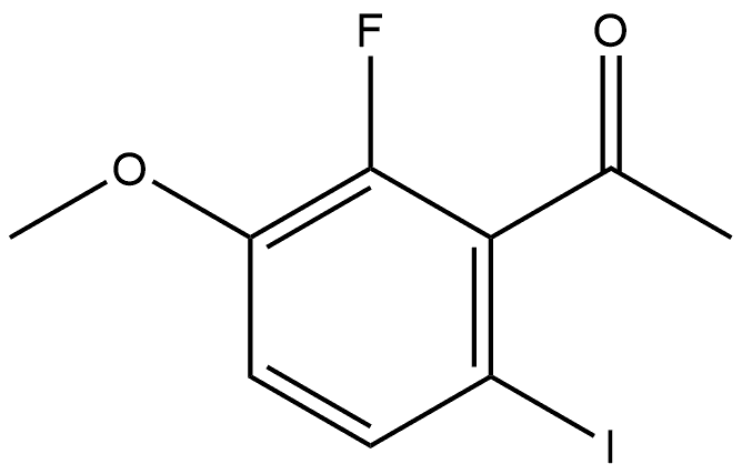 1-(2-fluoro-6-iodo-3-methoxyphenyl)ethanone 结构式
