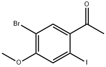 5-Bromo-2-iodo-4-methoxyacetophenone 结构式