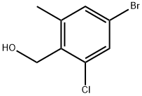 2-甲基-4-溴-6-氯苯苄醇 结构式