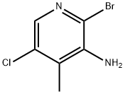 2-bromo-5-chloro-4-methylpyridin-3-amine 结构式