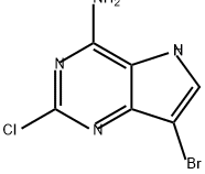 7-bromo-2-chloro-5H-pyrrolo[3,2-d]pyrimidin-4-am
ine 结构式