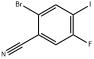 2-Bromo-5-fluoro-4-iodobenzonitrile 结构式