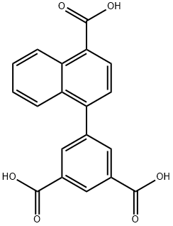 4-(3,5-二羧基苯基)-1-萘甲酸 结构式