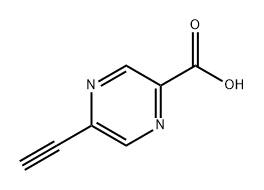 5-乙基吡嗪-2-羧酸 结构式