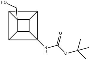 (4-(羟甲基)立方烷-1-基)氨基甲酸叔丁酯 结构式