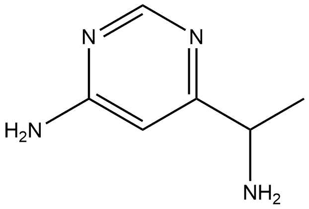 6-(1-氨乙基)嘧啶-4-胺 结构式