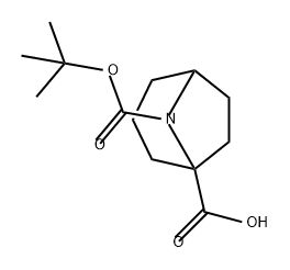 8-(叔丁氧基羰基)-8-氮杂双环[3.2.1]辛烷-1-羧酸 结构式