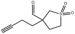 3-But-3-ynyl-1,1-dioxothiolane-3-carbaldehyde 结构式