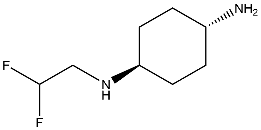 反式N1-(2,2-二氟乙基)环己烷-1,4-二胺 结构式