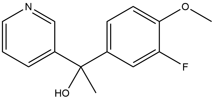 α-(3-Fluoro-4-methoxyphenyl)-α-methyl-3-pyridinemethanol 结构式