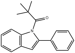 1-Propanone, 2,2-dimethyl-1-(2-phenyl-1H-indol-1-yl)- 结构式