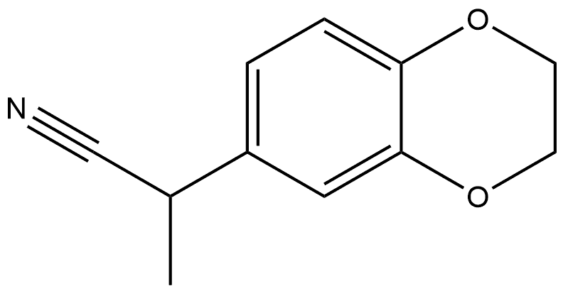 2-(2,3-Dihydro-1,4-benzodioxin-6-yl)propanenitrile 结构式