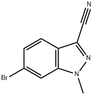 6-溴-1-甲基-1H-吲唑-3-腈 结构式