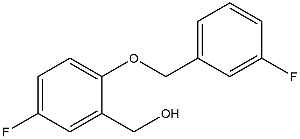 (5-fluoro-2-((3-fluorobenzyl)oxy)phenyl)methanol 结构式