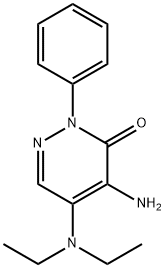 4-氨基-5-(二乙基氨基)-2-苯基哒嗪-3(2H)-酮 结构式