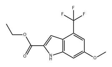 6-甲氧基-4-(三氟甲基)吲哚-2-甲酸乙酯 结构式