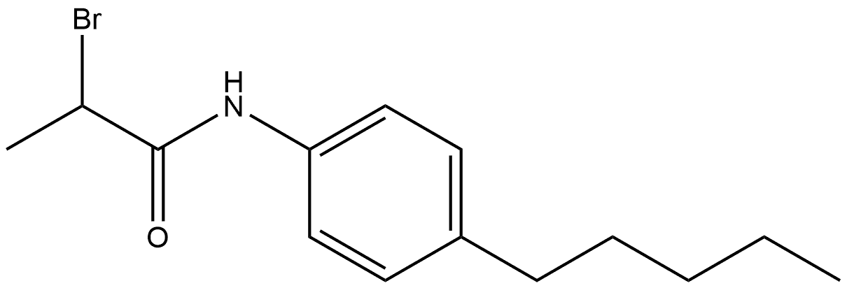 2-Bromo-N-(4-pentylphenyl)propanamide 结构式