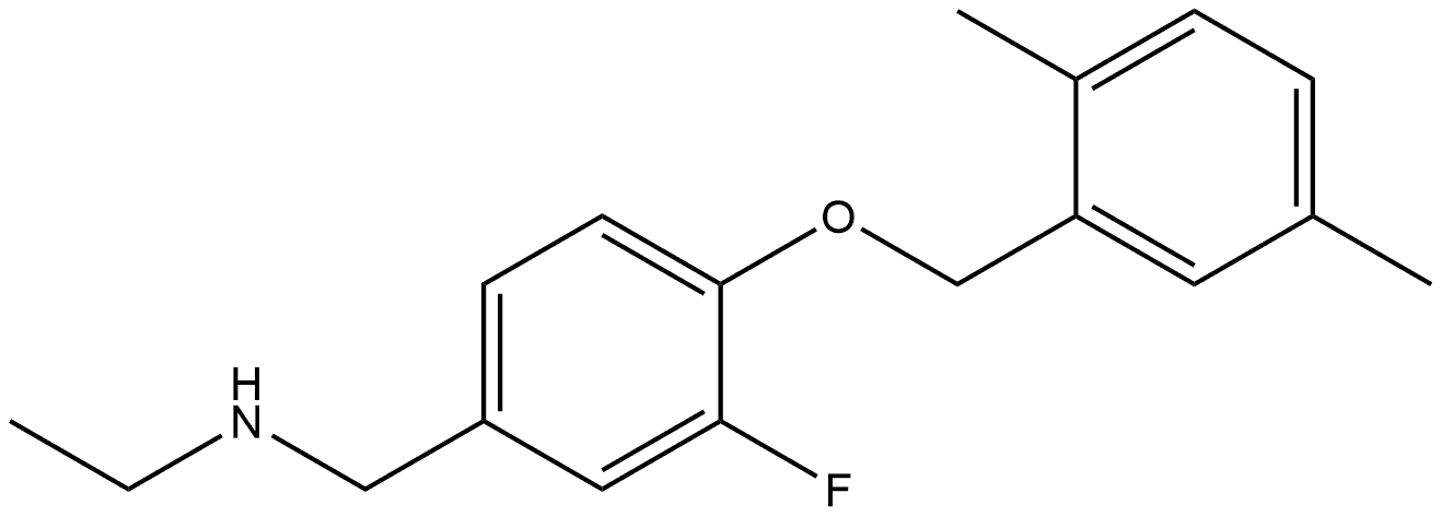 4-[(2,5-Dimethylphenyl)methoxy]-N-ethyl-3-fluorobenzenemethanamine 结构式