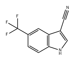 1H-Indole-3-carbonitrile, 5-(trifluoromethyl)- 结构式