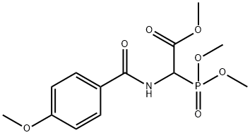 2-(二甲氧基磷酰基)-2-(4-甲氧基苯甲酰氨基)乙酸甲酯 结构式