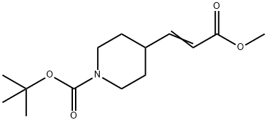 (E)-tert-Butyl 4-(3-methoxy-3-oxoprop-1-en-1-yl)piperidine-1-carboxylate 结构式