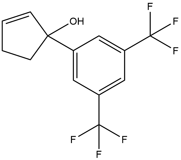 1-[3,5-Bis(trifluoromethyl)phenyl]-2-cyclopenten-1-ol 结构式