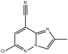 Imidazo[1,2-b]pyridazine-8-carbonitrile, 6-chloro-2-methyl- 结构式