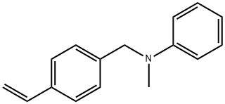 4-乙烯基-N-甲基-N-苯基苯甲胺 结构式