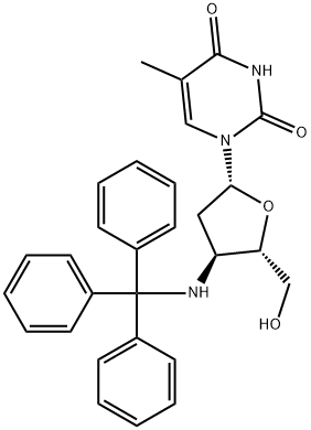 Thymidine, 3'-deoxy-3'-[(triphenylmethyl)amino]- 结构式