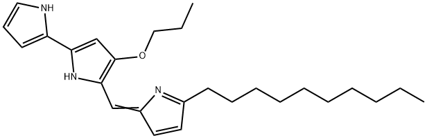 2,2'-Bi-1H-pyrrole, 5-[(5-decyl-2H-pyrrol-2-ylidene)methyl]-4-propoxy- 结构式