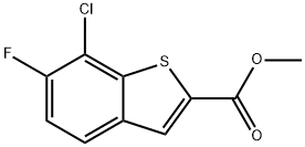 7-氯-6-氟苯并噻吩-2-甲酸甲酯 结构式